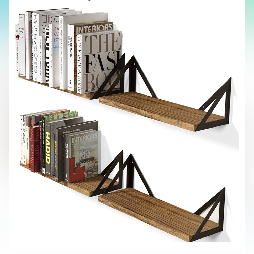 Wallniture Minori Wooden Floating Shelves Set of 4